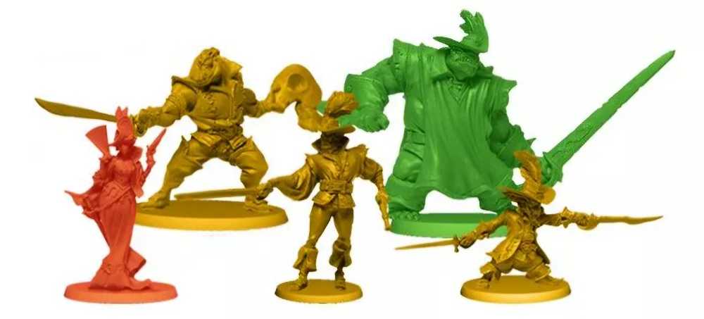 Rum & Bones: Second Tide: Tusketeers Hero Pack  (2-6) board game collectible - Main Image 2