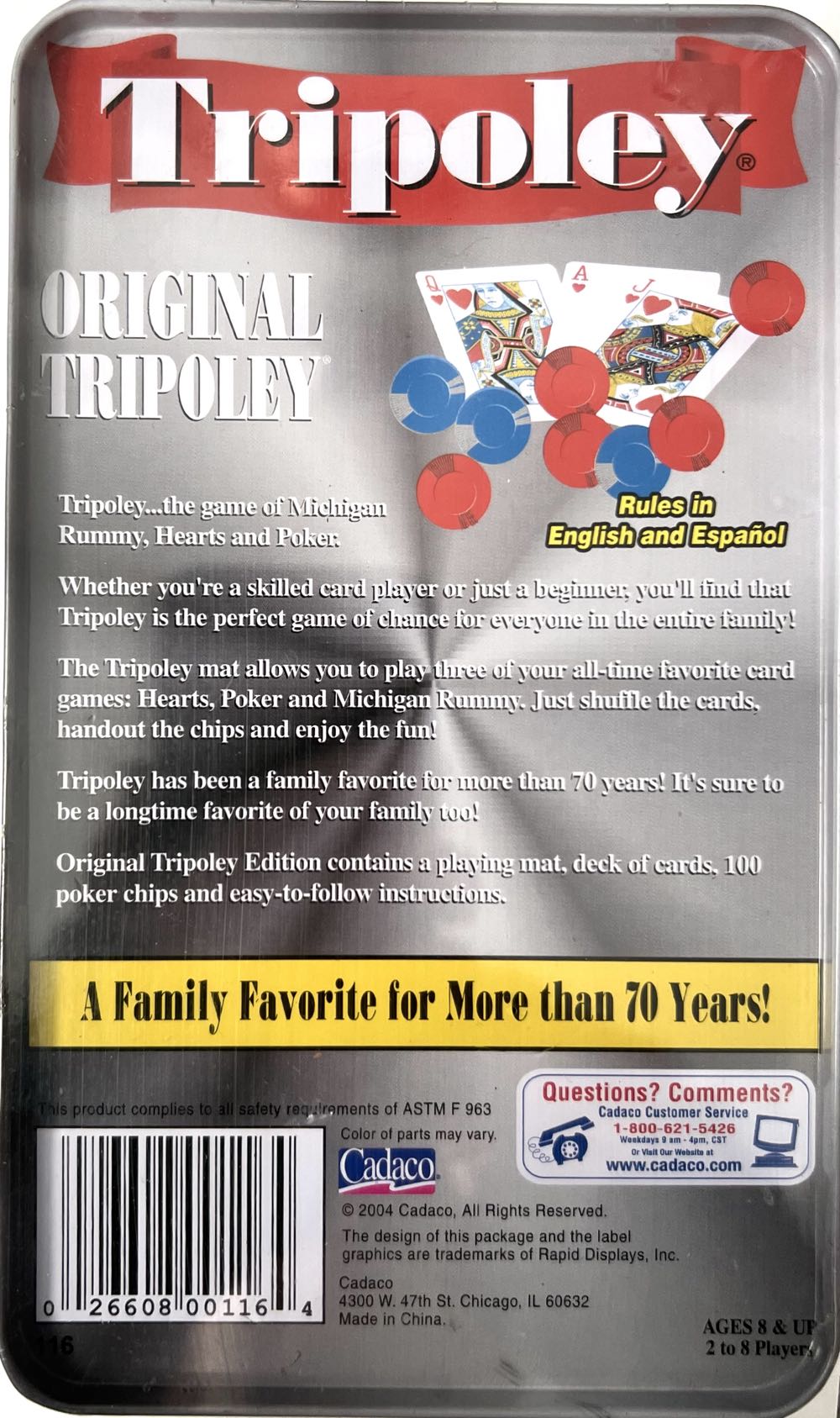 Original Tripoley  (2-8) board game collectible [Barcode 026608001164] - Main Image 2