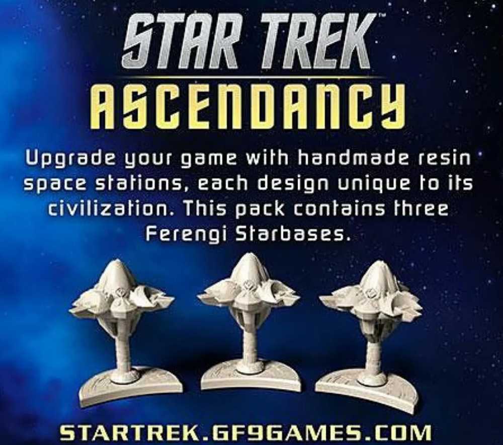 Star Trek Ascendancy: Federation Star Bases (×3)  (2-4) board game collectible - Main Image 2