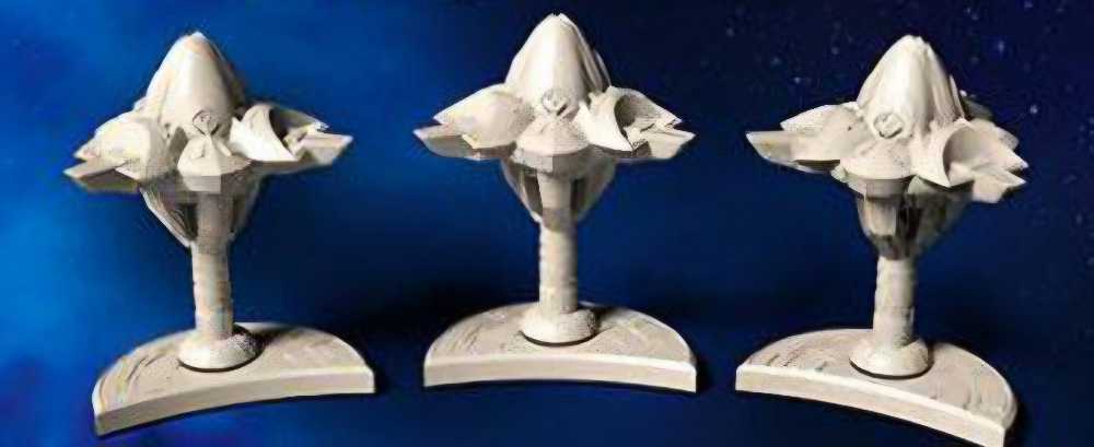 Star Trek Ascendancy: Federation Star Bases (×3)  (2-4) board game collectible - Main Image 3