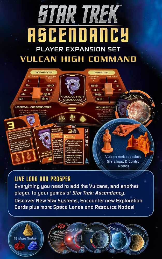 Star Trek Ascendancy: Vulcan High Command Expansion  (3-4) board game collectible - Main Image 2