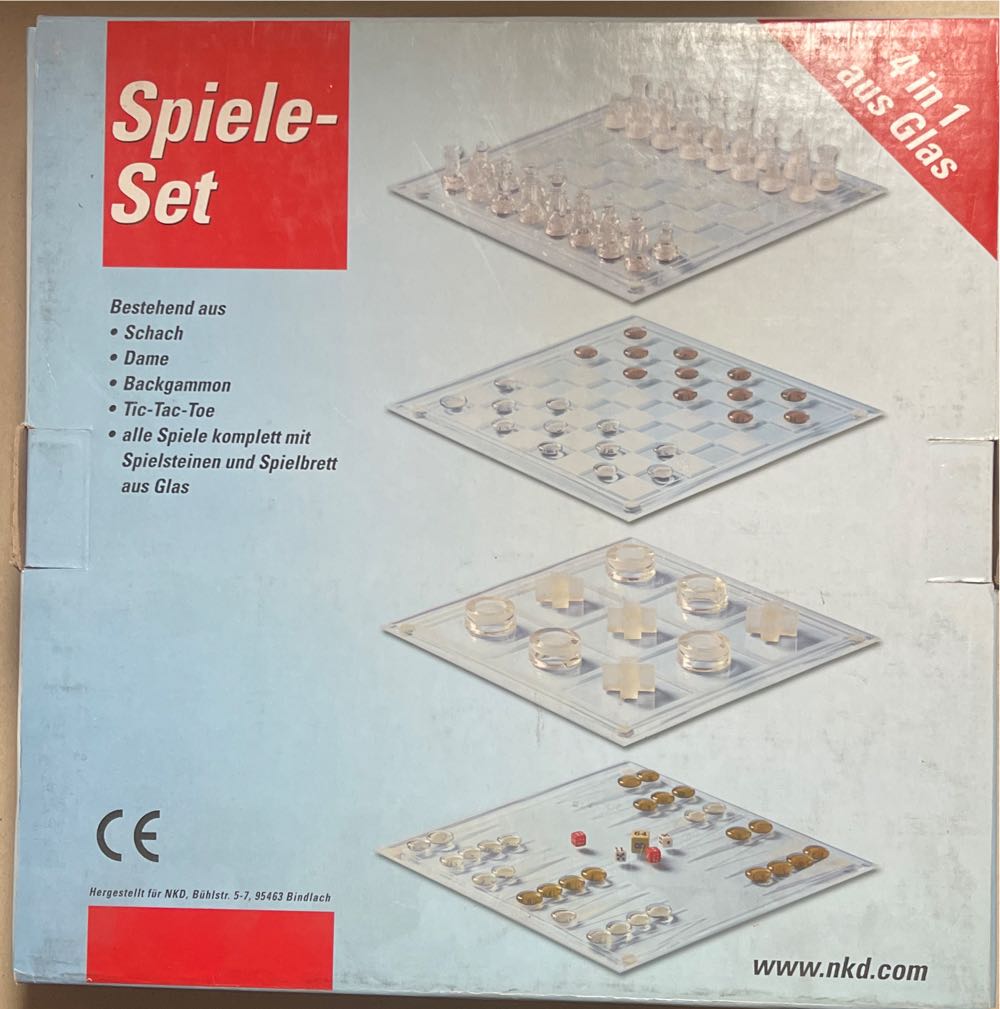 Spiele-set 4 In 1 Aus Glas, Soubor Her  (2) board game collectible [Barcode 2014407300005] - Main Image 2