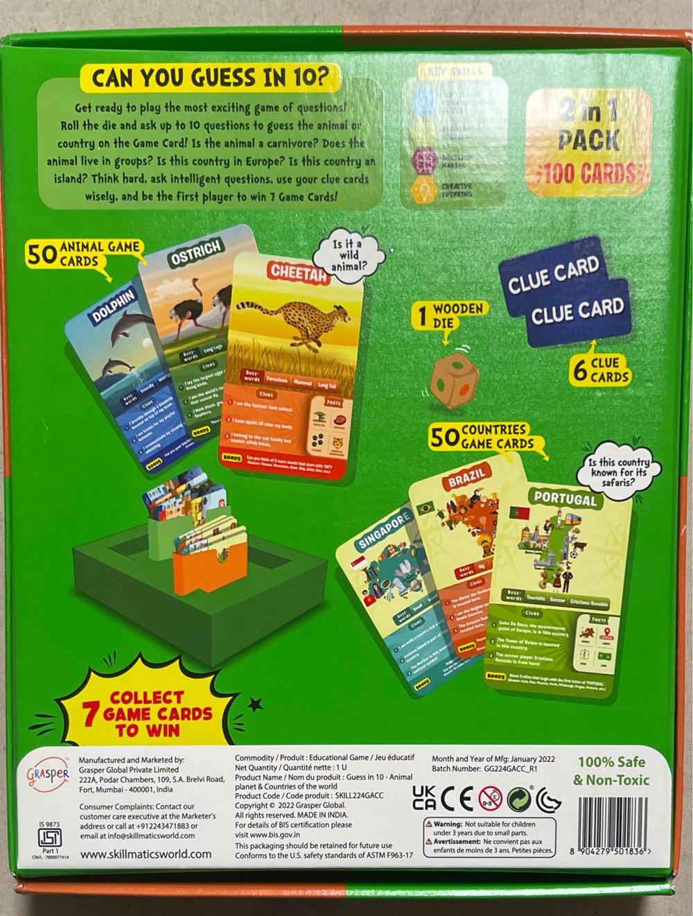 Guess In 10 Animal & Countries  (2-6) board game collectible [Barcode 8904279501836] - Main Image 2