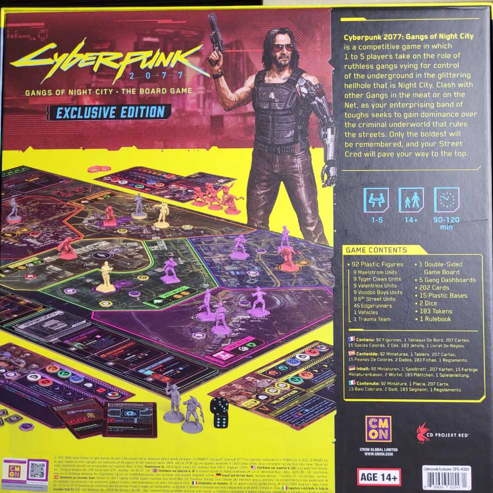 Cyberpunk Gangs Of Night City Exclusive Edition   (1-5) board game collectible [Barcode 889696015471] - Main Image 2