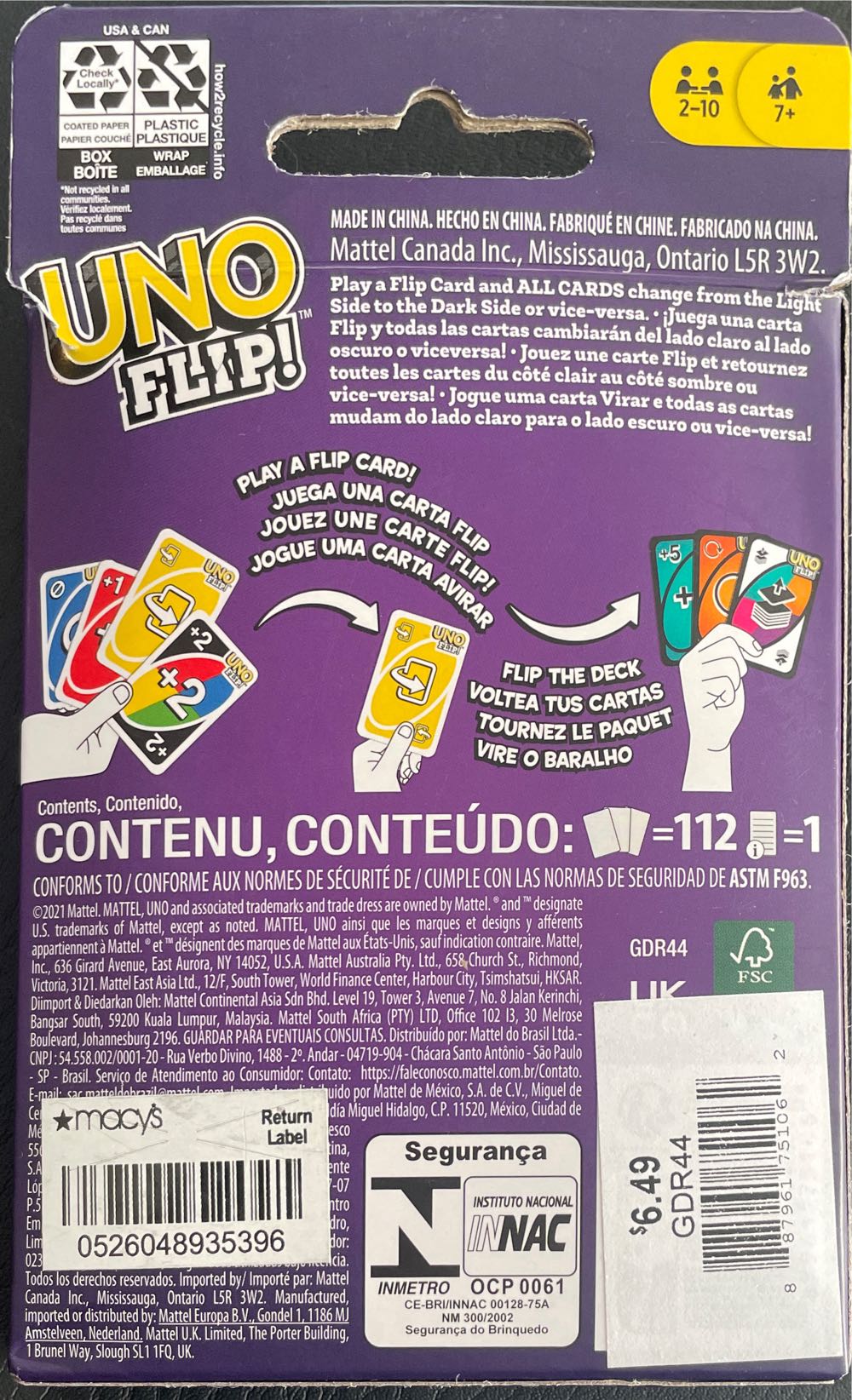Uno: Flip  (2-10) board game collectible - Main Image 3