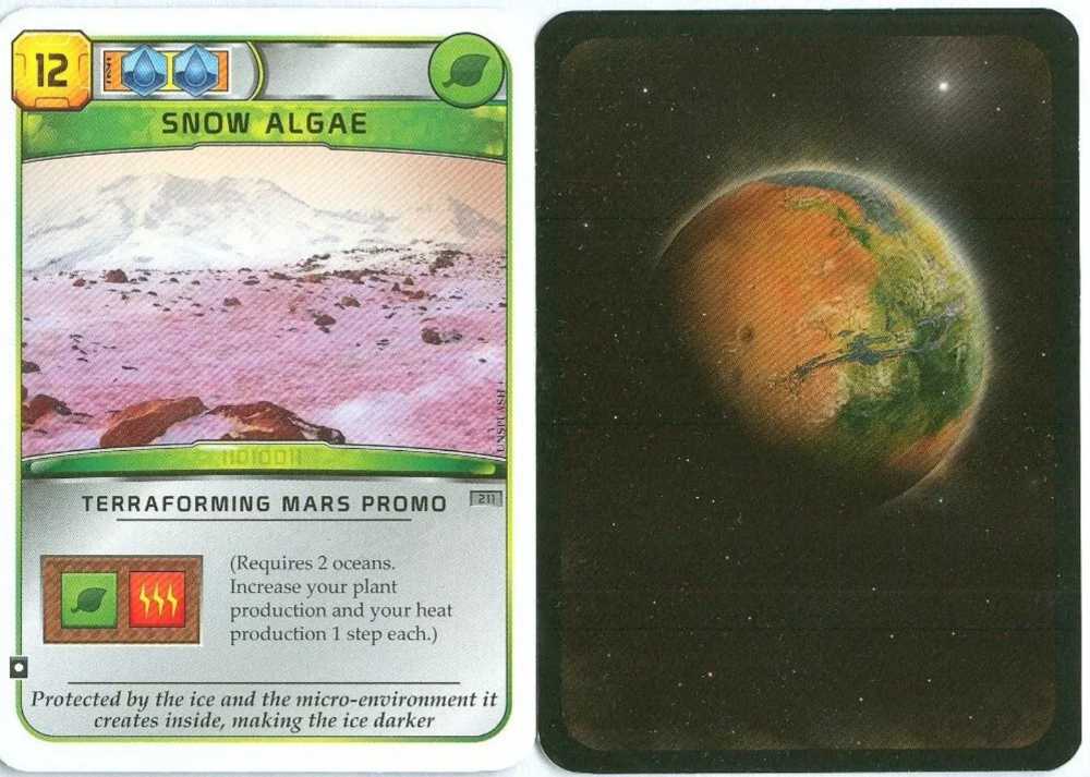 Terraforming Mars: Snow Algae Promo Card  (1-5) board game collectible - Main Image 3