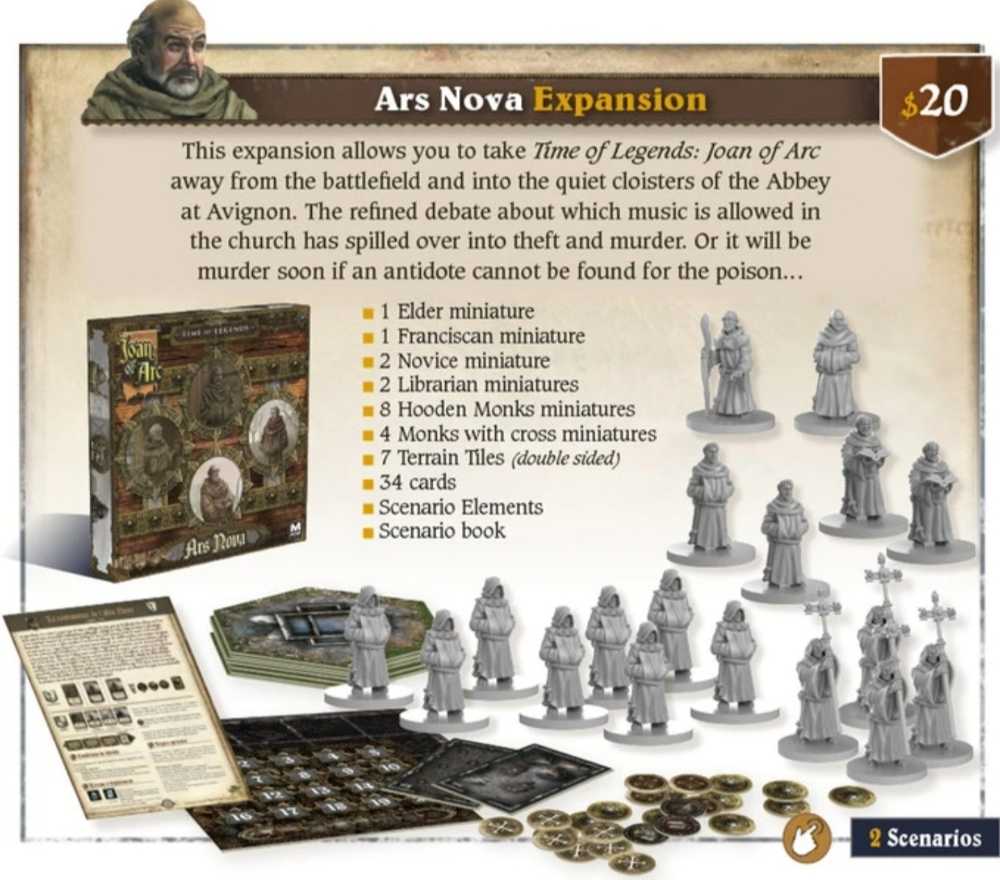 Time Of Legends Joan Of Arc: Ars Nova  (1-3) board game collectible - Main Image 3