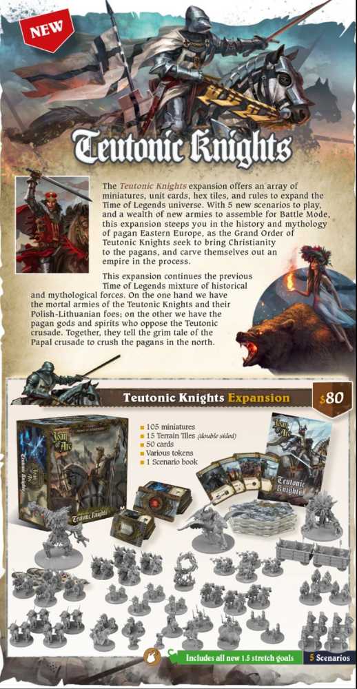 Time Of Legends Joan Of Arc: 1.5 - Teutonic Knights (Complete Pack Pledge)  (2-4) board game collectible - Main Image 2