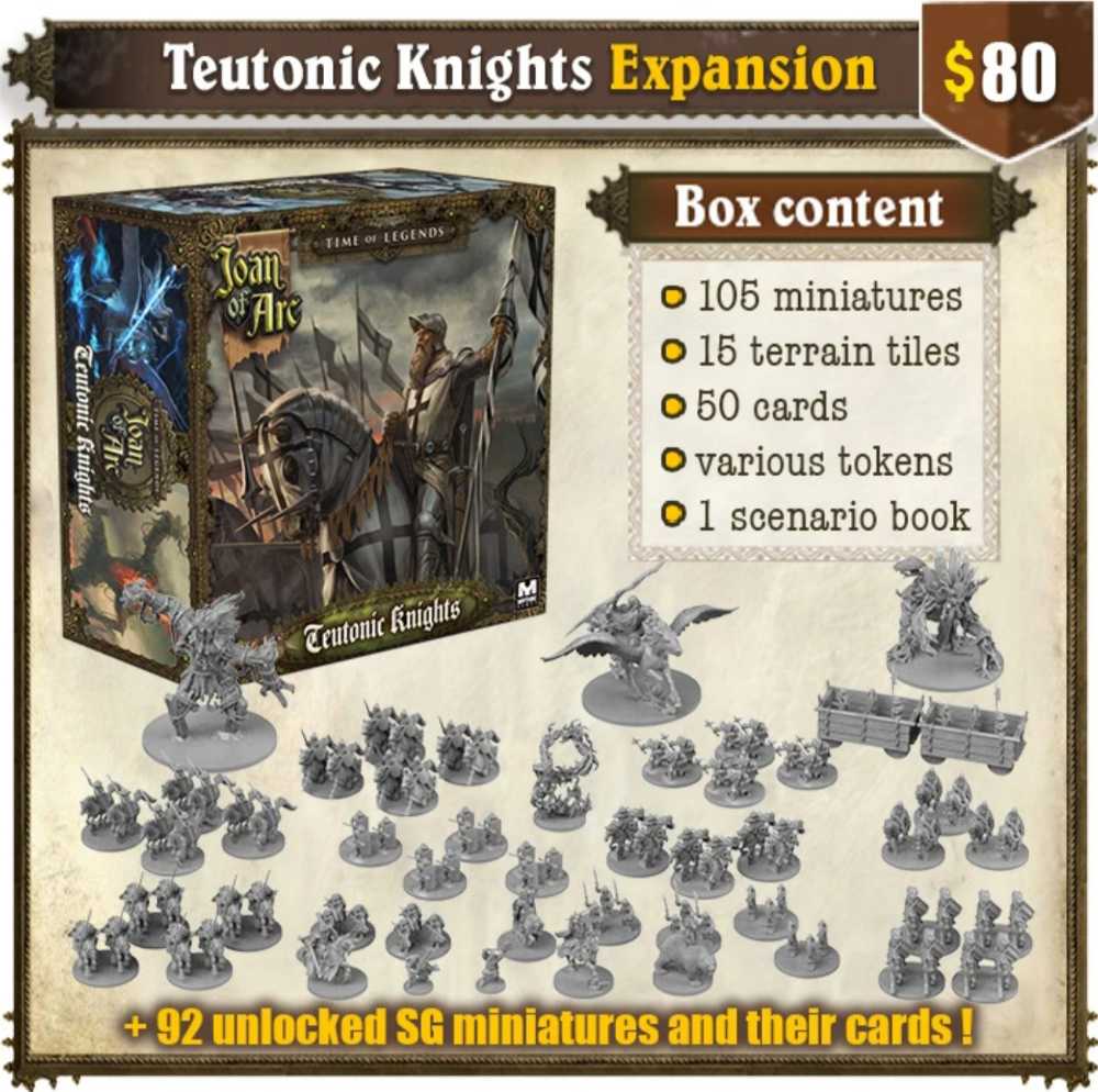 Time Of Legends Joan Of Arc: 1.5 - Teutonic Knights (Complete Pack Pledge)  (2-4) board game collectible - Main Image 3