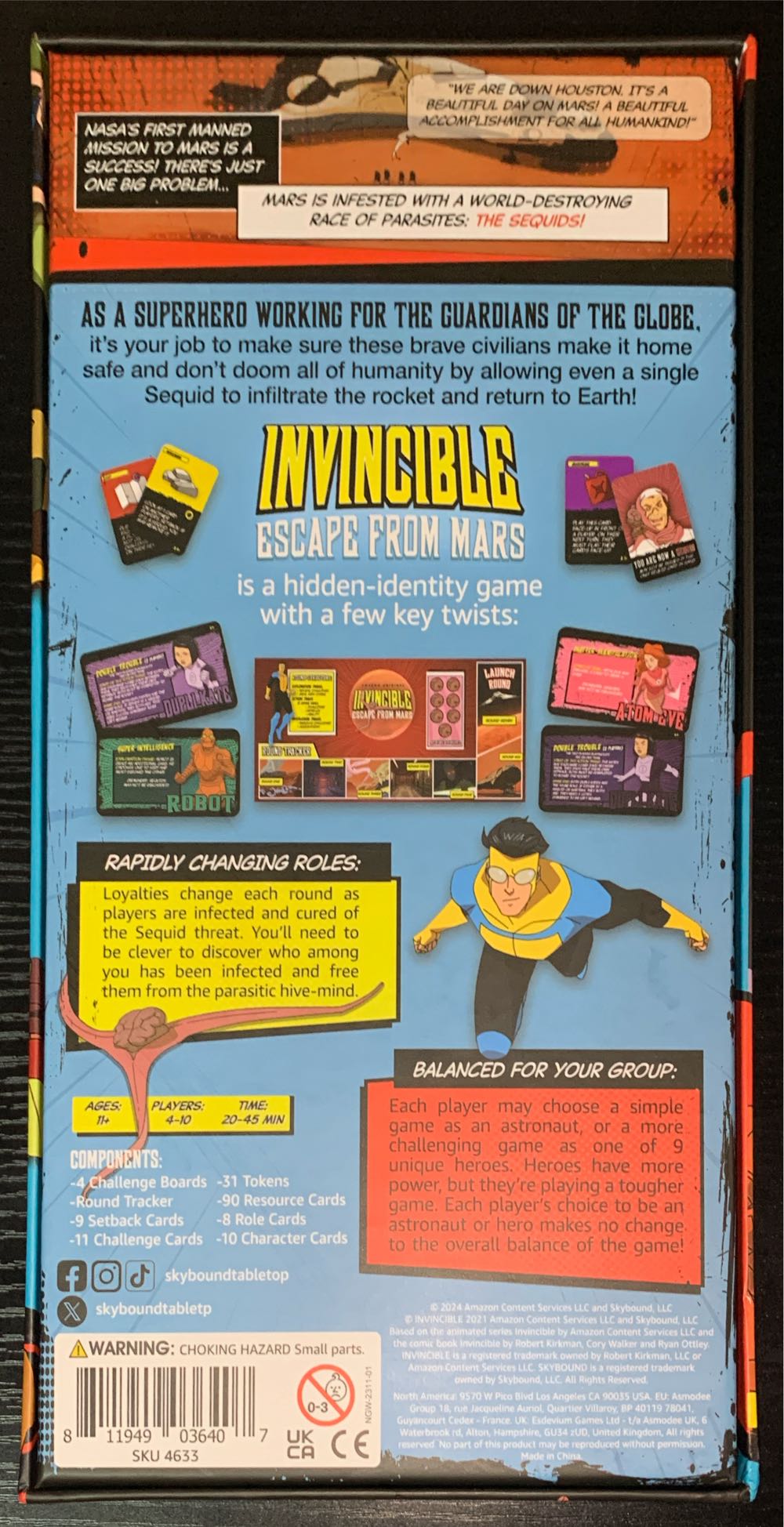 Invincible: Escape From Mars  (10) board game collectible [Barcode 811949036407] - Main Image 2