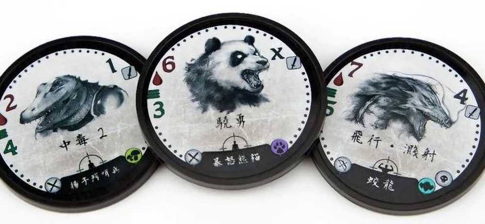 Too Many Bones: Promo Chinese Edition Baddies x3  (1-4) board game collectible - Main Image 2