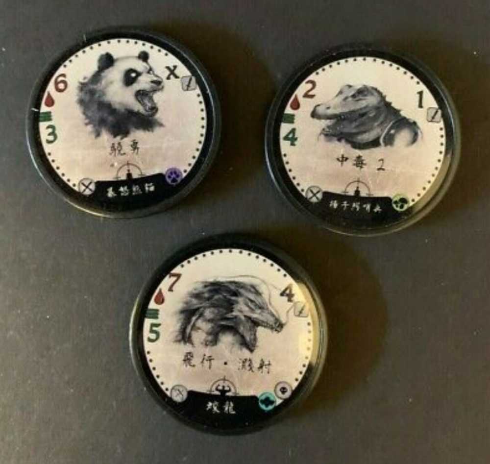 Too Many Bones: Promo Chinese Edition Baddies x3  (1-4) board game collectible - Main Image 3