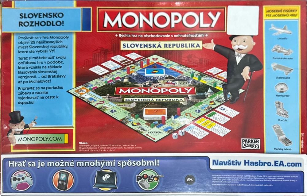 Hasbro Monopoly Slovenská Republika Národná Edícia  board game collectible [Barcode 5010994561499] - Main Image 2