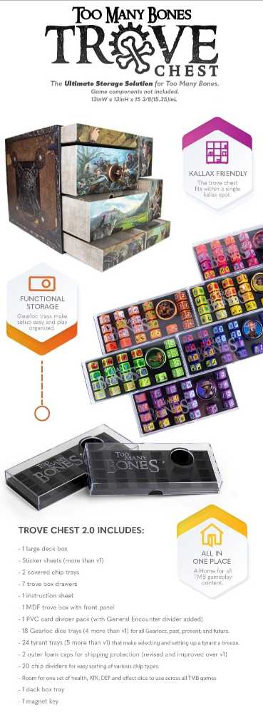 Too Many Bones: Trove Chest  (1-4) board game collectible - Main Image 4