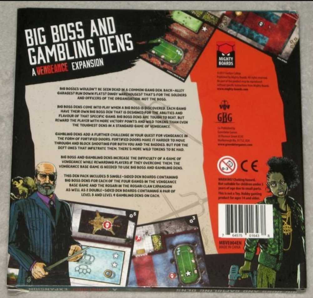 Vengeance: Big Boss & Gambling Dens (1-4) board game collectible - Main Image 2