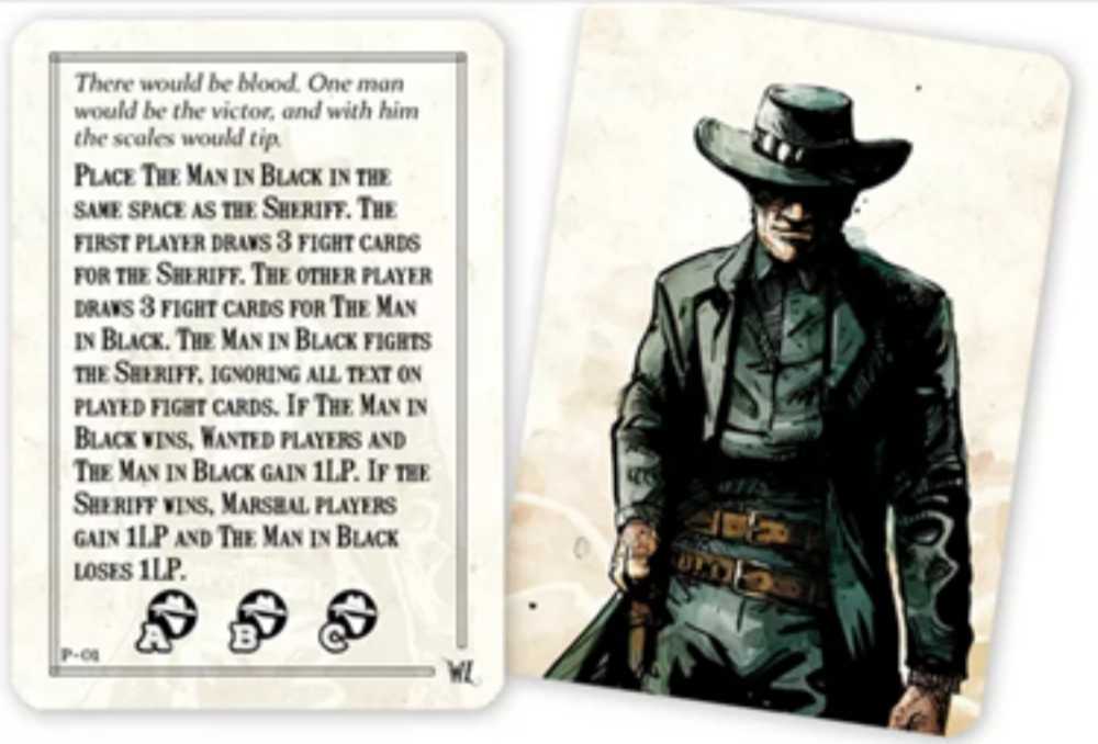 Western Legends: The Man In Black Promo Card  (2-6) board game collectible - Main Image 3