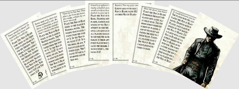 Western Legends: The Man In Black Promo Card  (2-6) board game collectible - Main Image 4