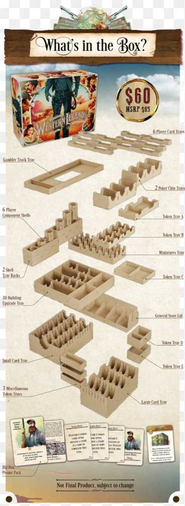 Western Legends: Big Box Wooden Insert  (2-6) board game collectible - Main Image 3
