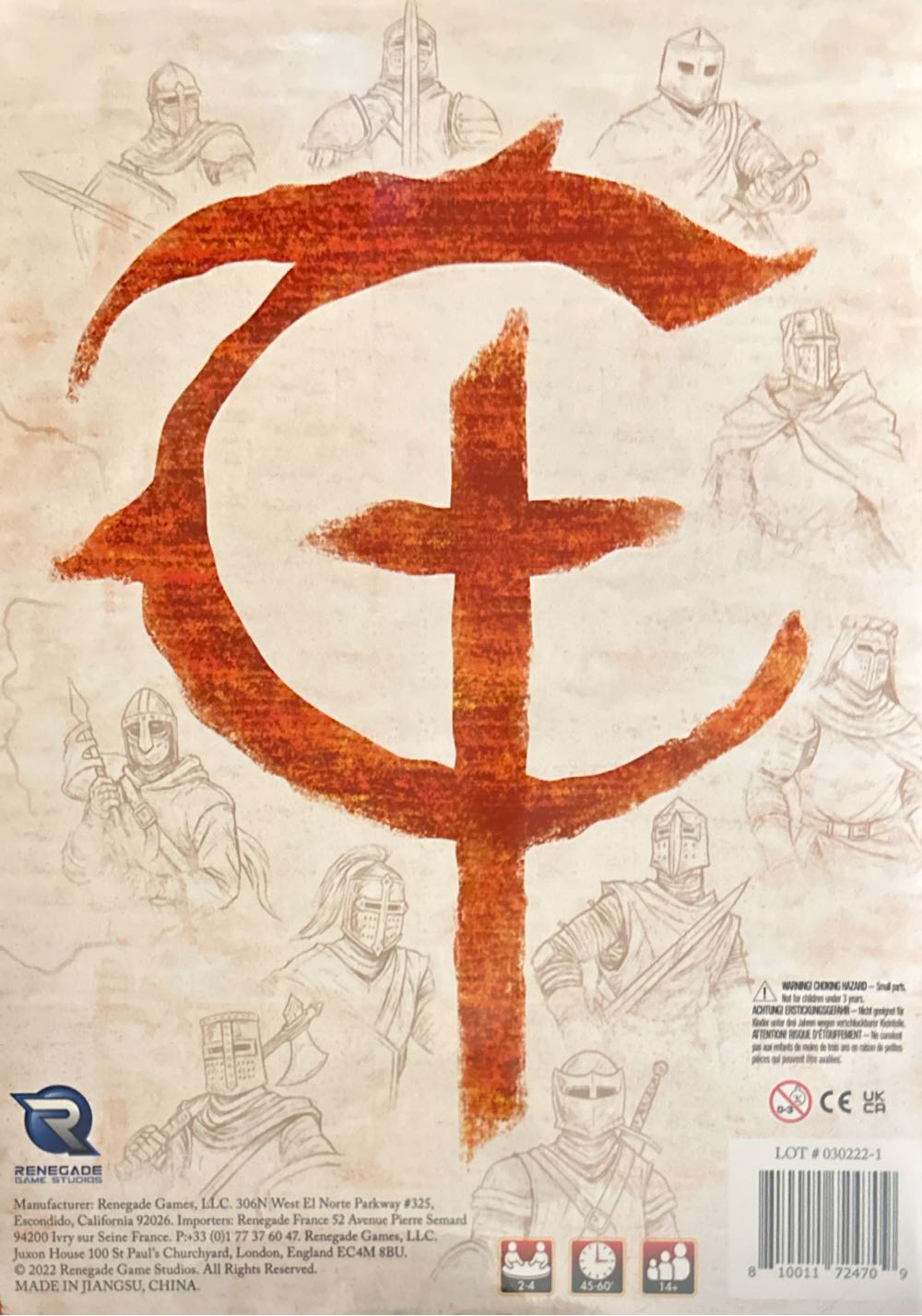 Renegade Game Studios Crusaders: Thy Will Be Done (Deluxe Edition)  (2-4) board game collectible [Barcode 810011724709] - Main Image 2