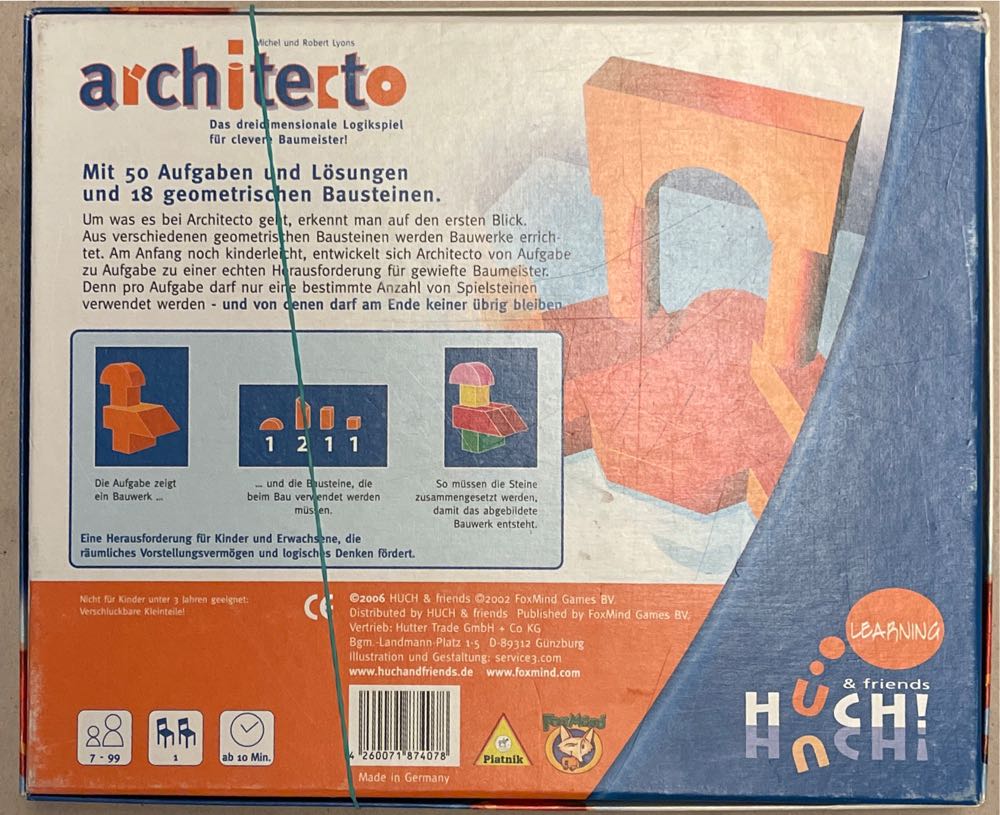 Huch & Friends 874075 Architecto Lyons Robert  (1) board game collectible [Barcode 4260071874078] - Main Image 2