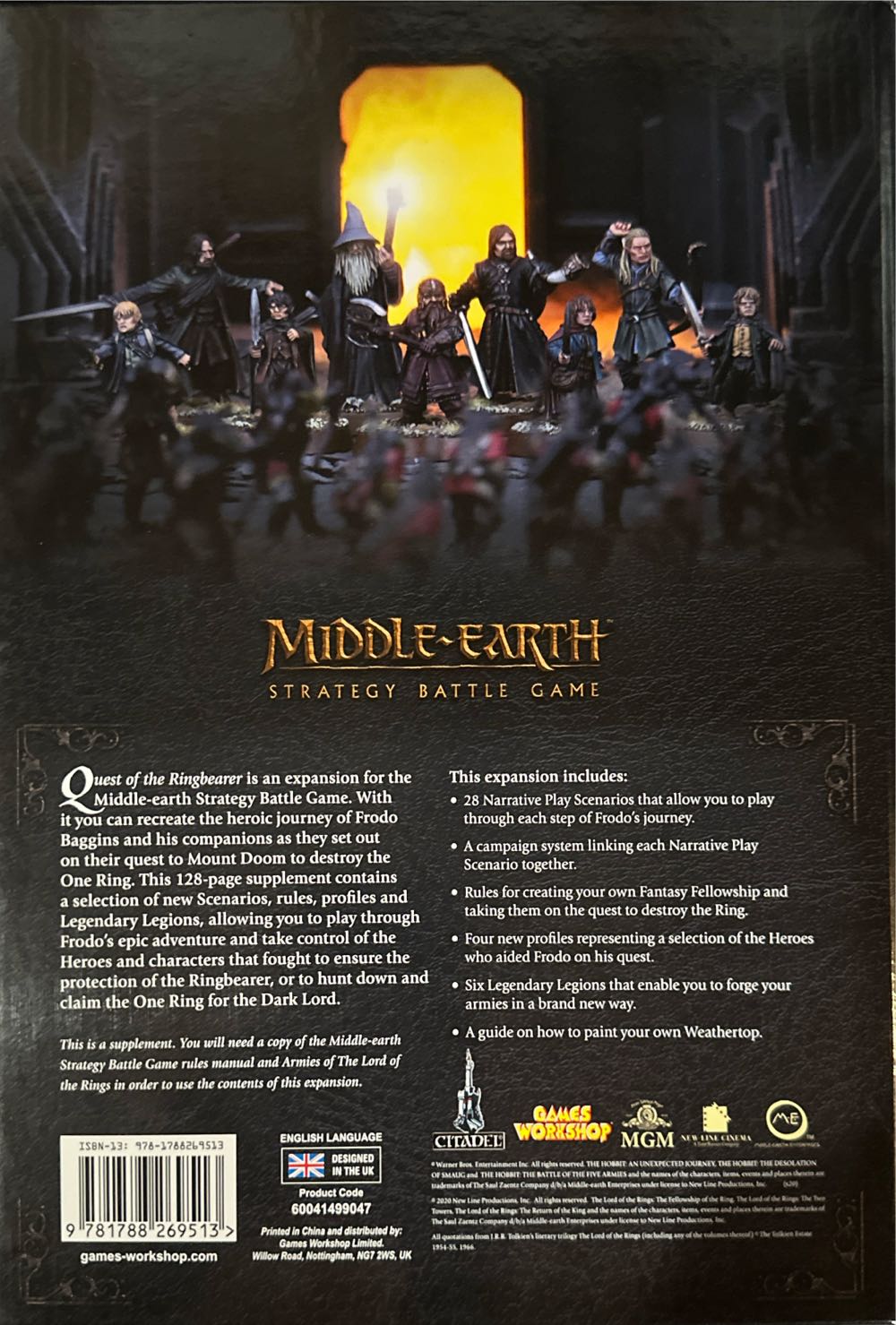 Middle-Earth Strategy Battle Game - Quest Of The Ringbearer  board game collectible [Barcode 9781788269513] - Main Image 2