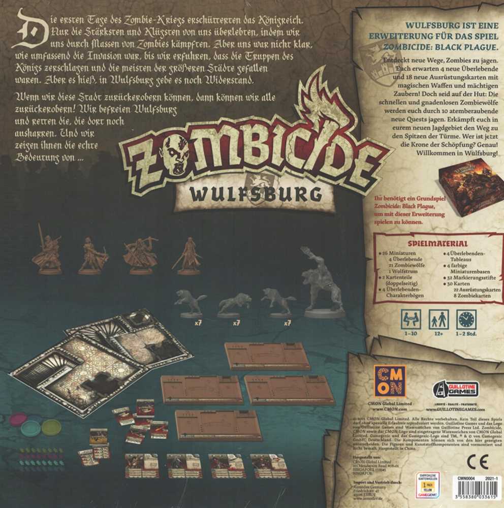 Zombicide: Black Plague - Wulfsburg  (1-10) board game collectible - Main Image 2