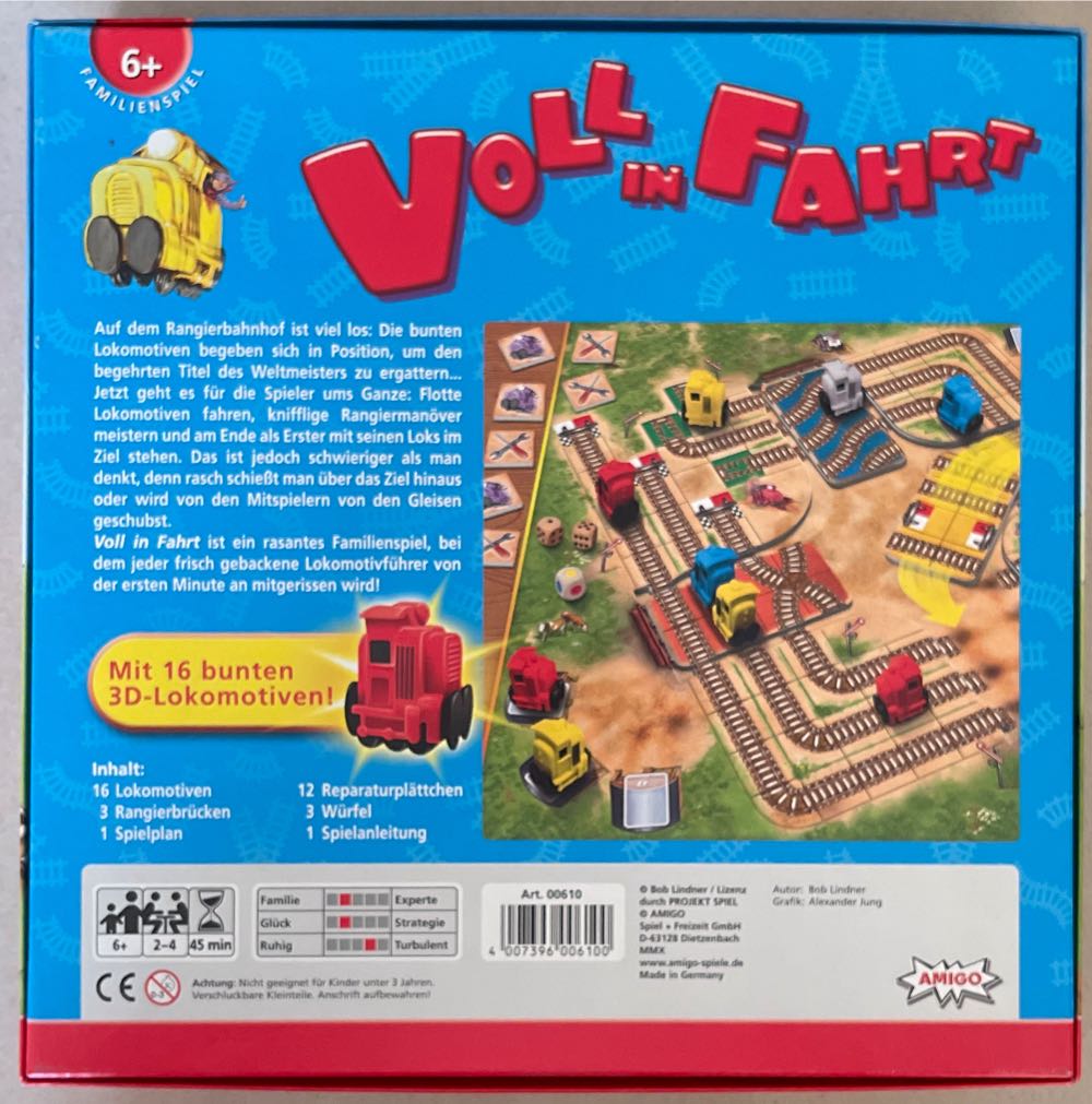 Voll In Fahrt Amigo  (2-4) board game collectible [Barcode 4007396006100] - Main Image 2