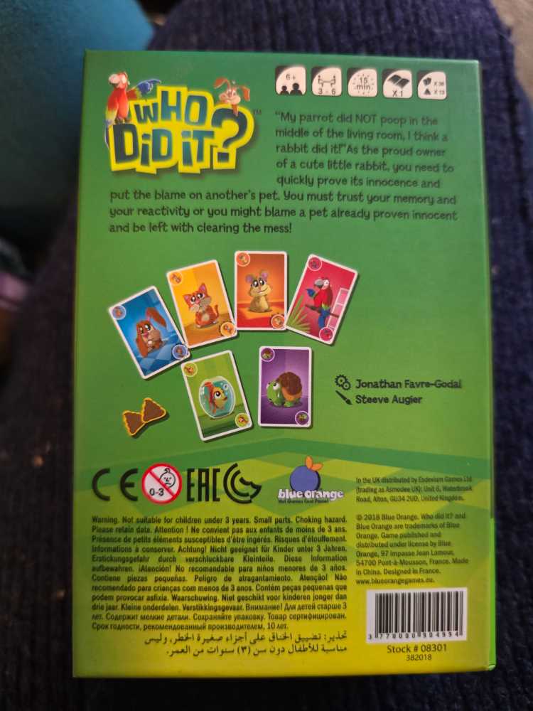 Who Did It?  board game collectible [Barcode 3770000904994] - Main Image 2