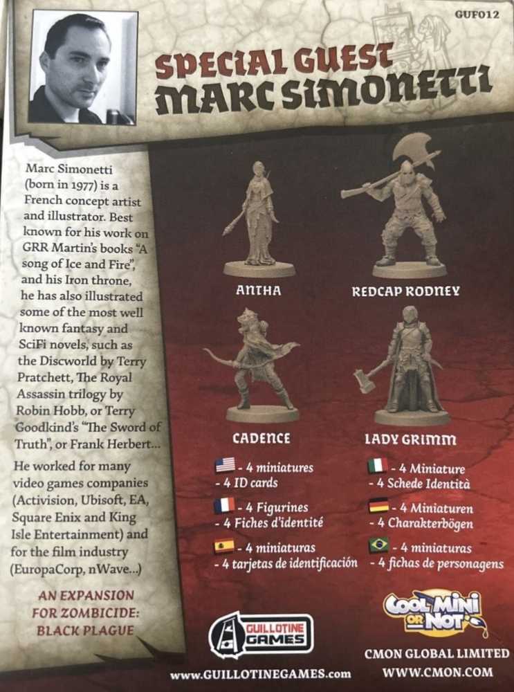 Zombicide: Special Guest - Marc Simonetti  (1-6) board game collectible - Main Image 2