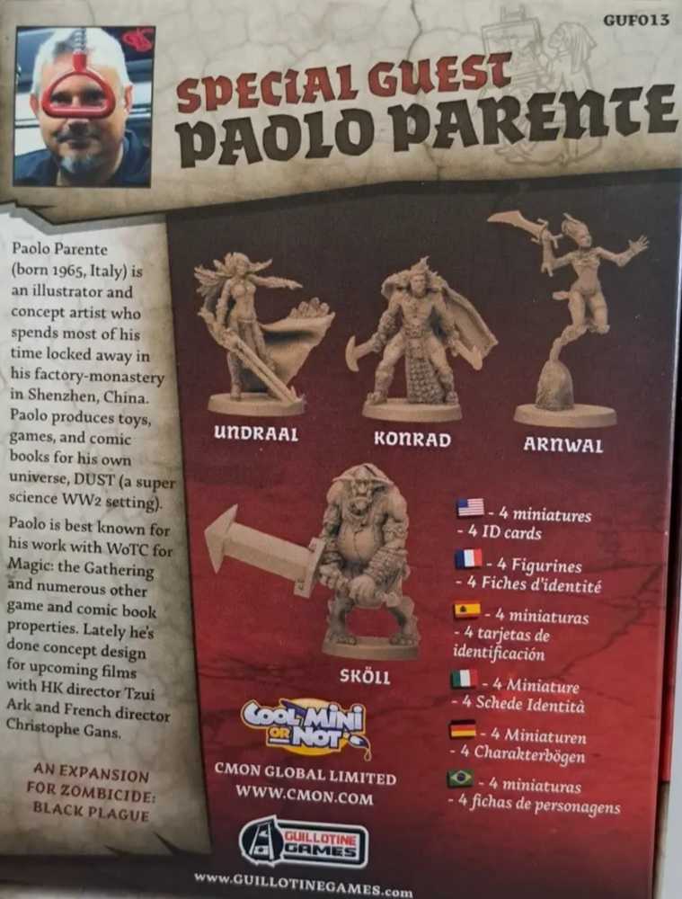 Zombicide: Special Guest - Paolo Parente  (1-6) board game collectible - Main Image 2