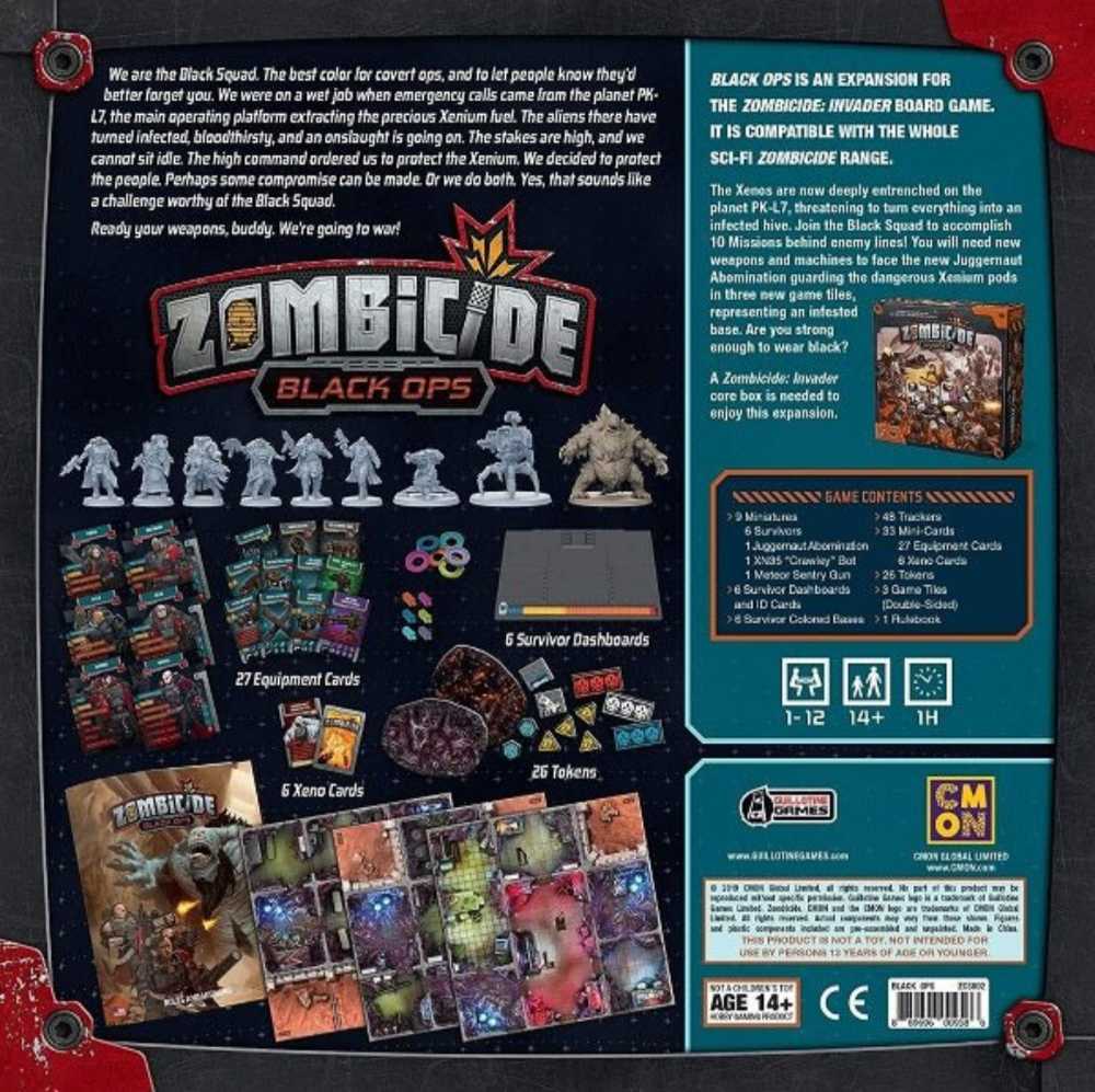 Zombicide: Invader - Black Ops + KS Exclusives  (1-12) board game collectible - Main Image 2