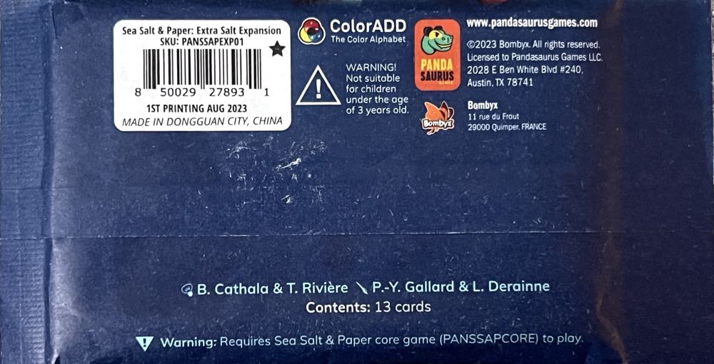 Sea Salt & Paper: Extra Salt  (2-4) board game collectible [Barcode 850029278931] - Main Image 2