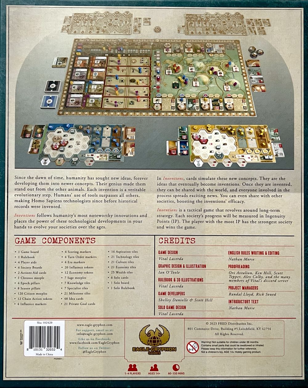 Inventions: Evolution of Ideas  (1-4) board game collectible [Barcode 810131320324] - Main Image 2