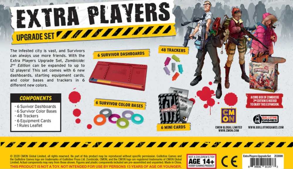 Zombicide Extra Players Upgrade Pack  (7-12) board game collectible - Main Image 2