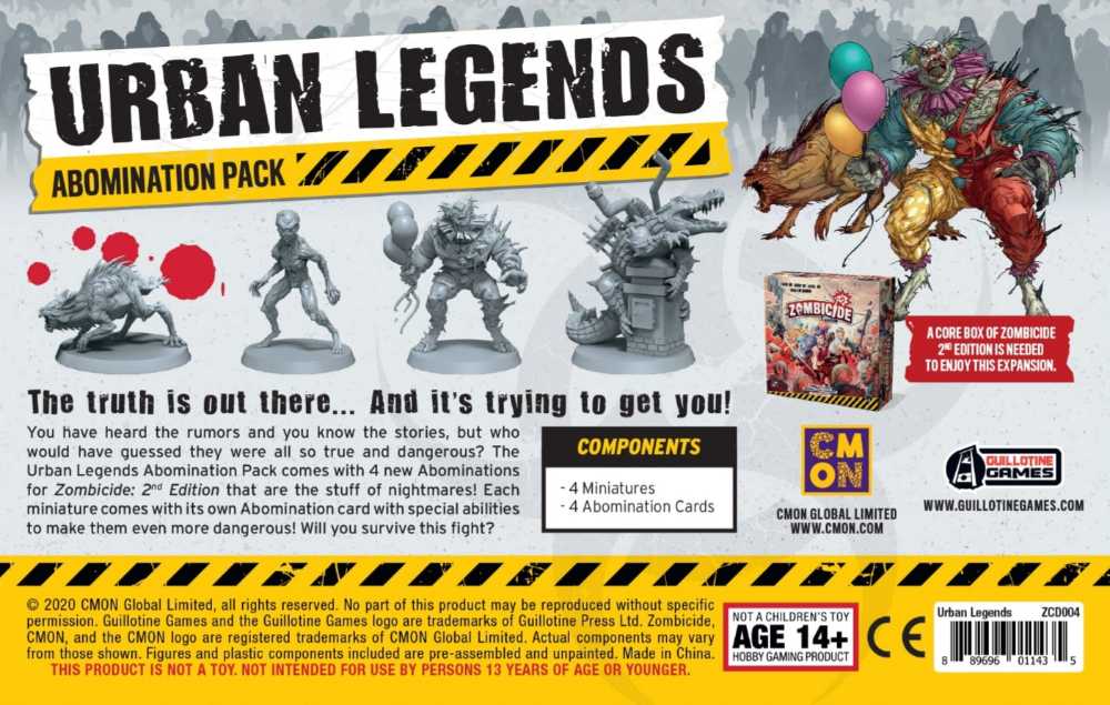 Zombicide: 2nd Edition - Urban Legends Abominations  (1-6) board game collectible - Main Image 2