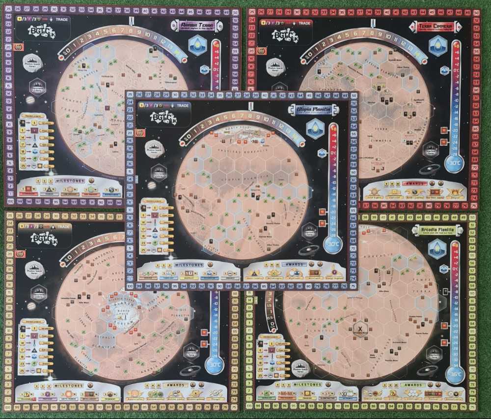 Terraforming Mars: 5x Custom Neoprene Playmats (1-5) board game collectible - Main Image 1