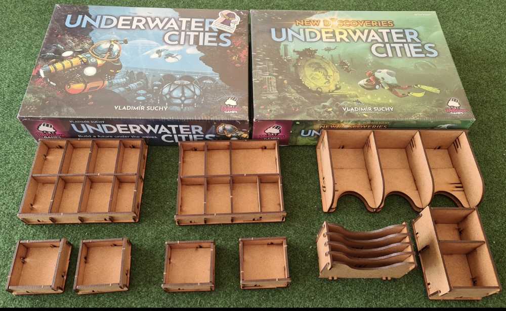 Underwater Cities: e-Raptor Wooden Insert  (1-4) board game collectible - Main Image 3