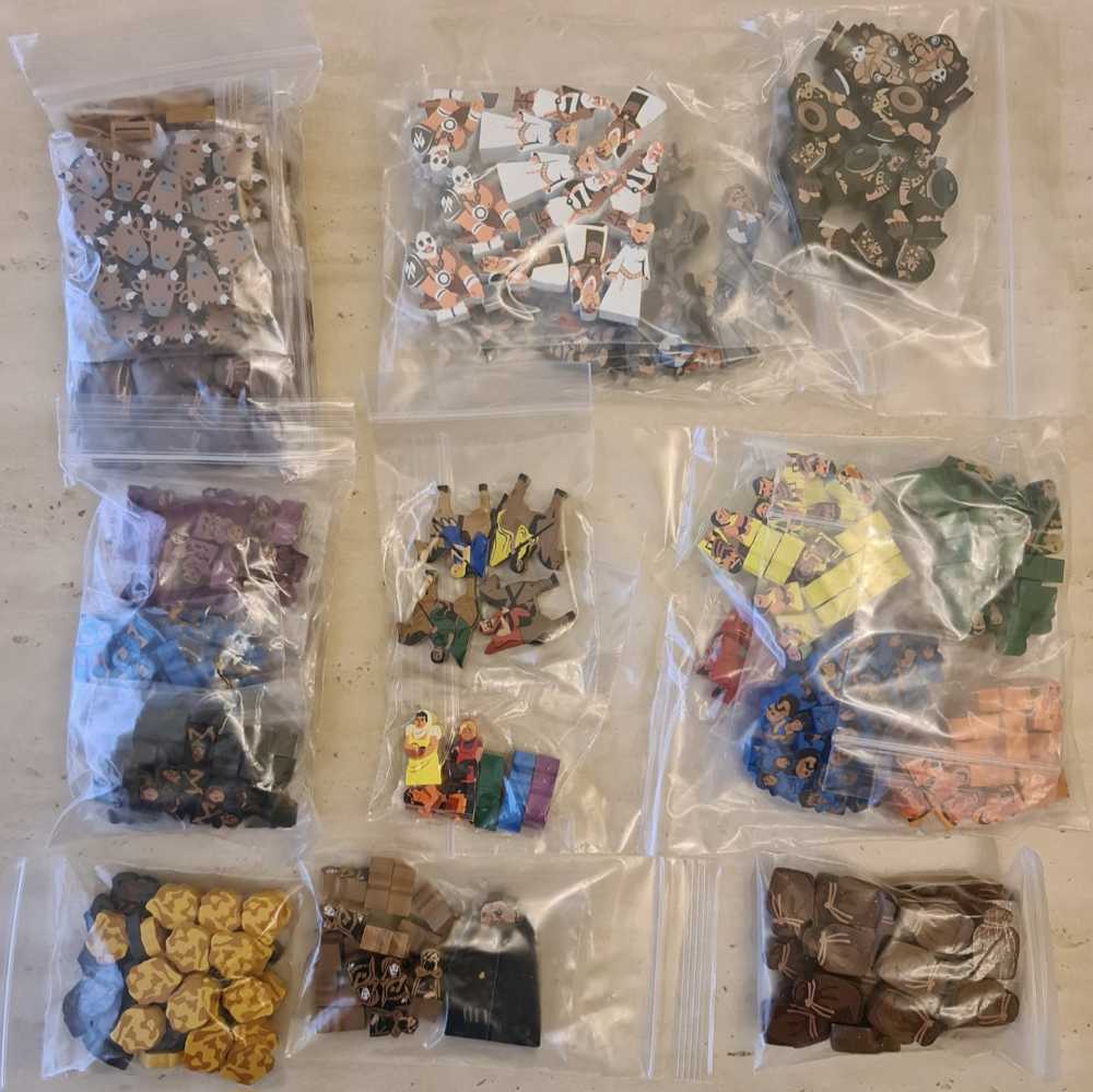 Meeples, Painted: Raiders, Architects, Viscounts & Paladins - 453-pc Set  (1-5) board game collectible - Main Image 2