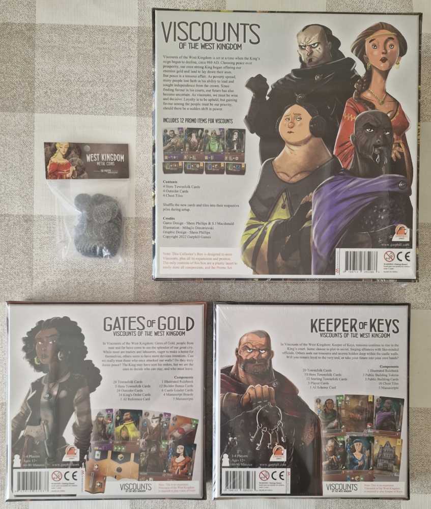 Viscounts Of The West Kingdom: Gates Of Gold + Keeper Of The Keys - Baron KS Pledge  (1-4) board game collectible - Main Image 2