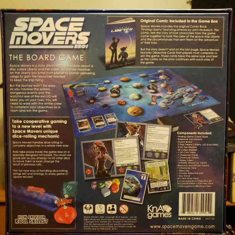 Space Movers Board Game  (1-7) board game collectible [Barcode 748252854551] - Main Image 2