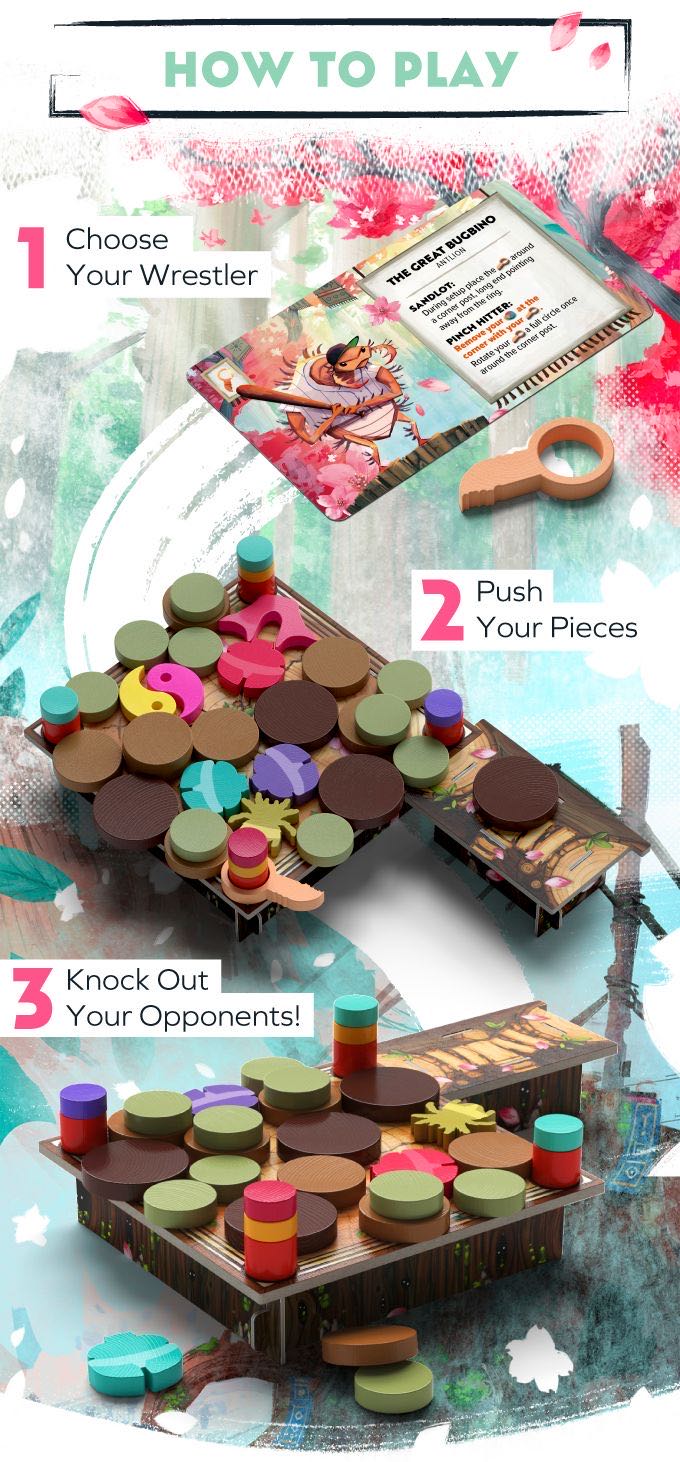 Kabuto Sumo: Sakura Slam  (2-4) board game collectible - Main Image 2