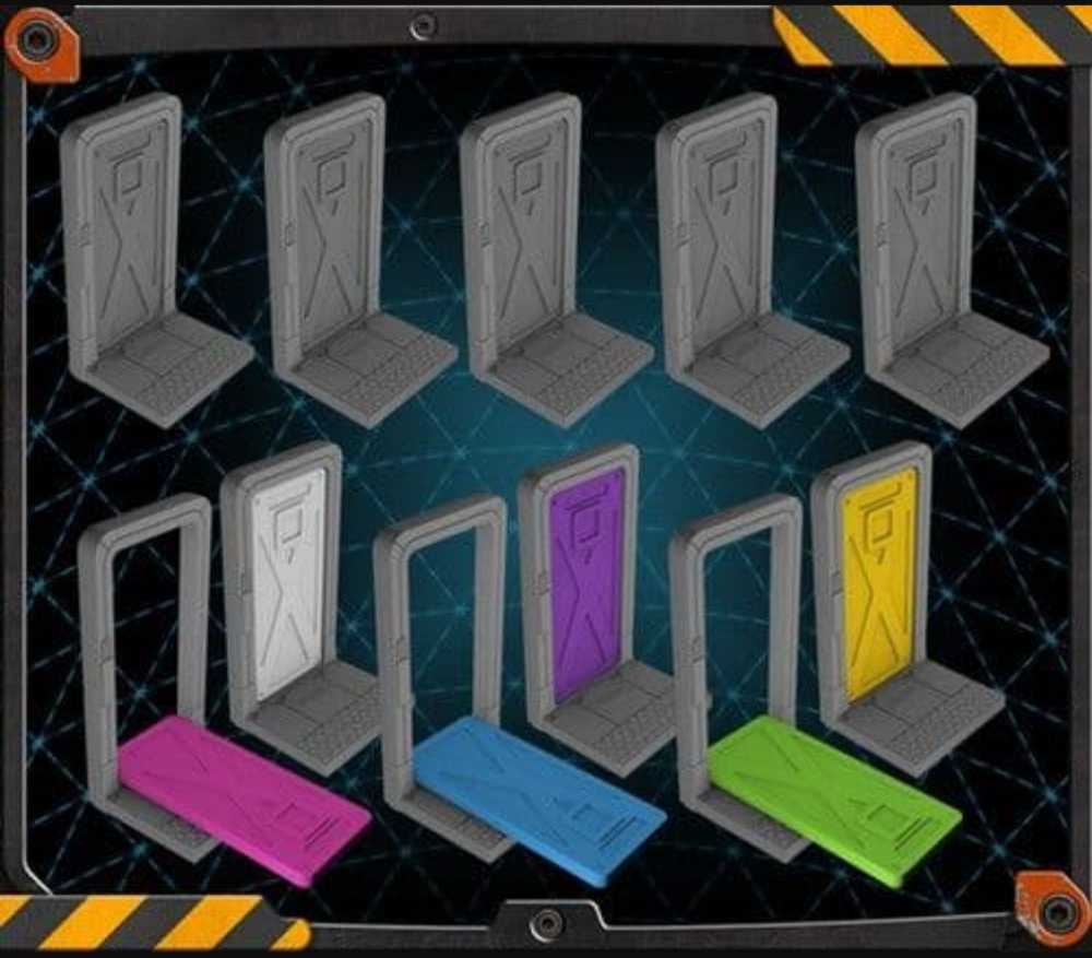 Zombicide: Invader - 3D Doors  (1-6) board game collectible - Main Image 3