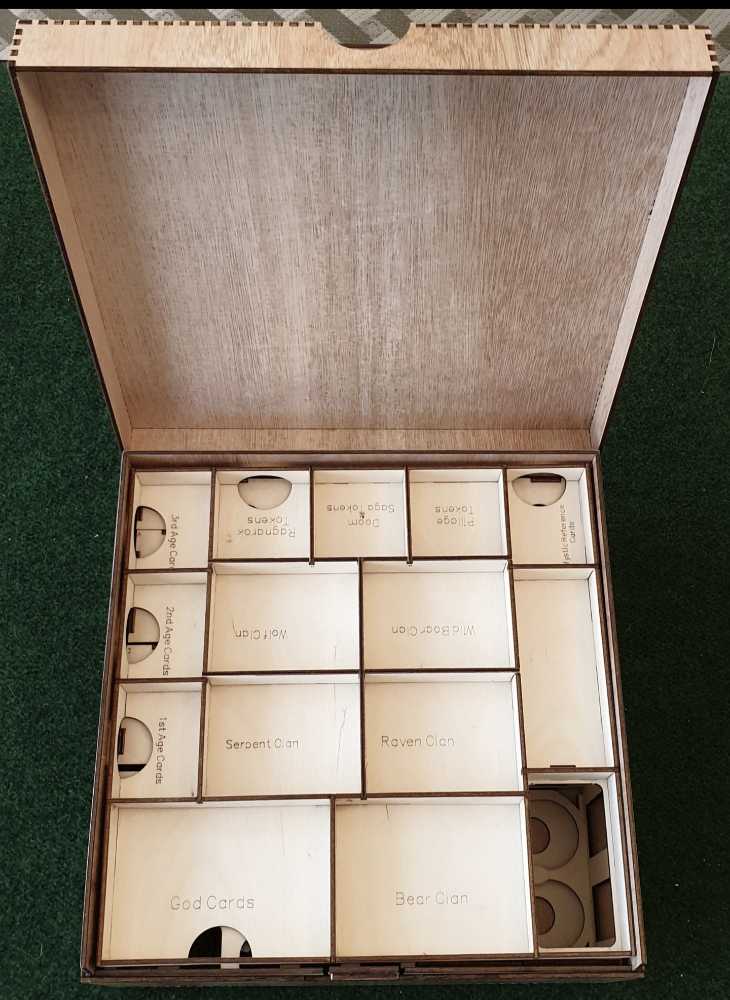 Blood Rage: Storage Box (Kickstarter Version) - Basically Wooden  (2-4) board game collectible - Main Image 2