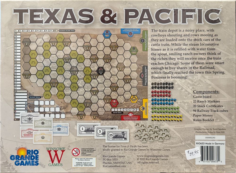 Texas & Pacific  (2-6) board game collectible [Barcode 655132006330] - Main Image 2