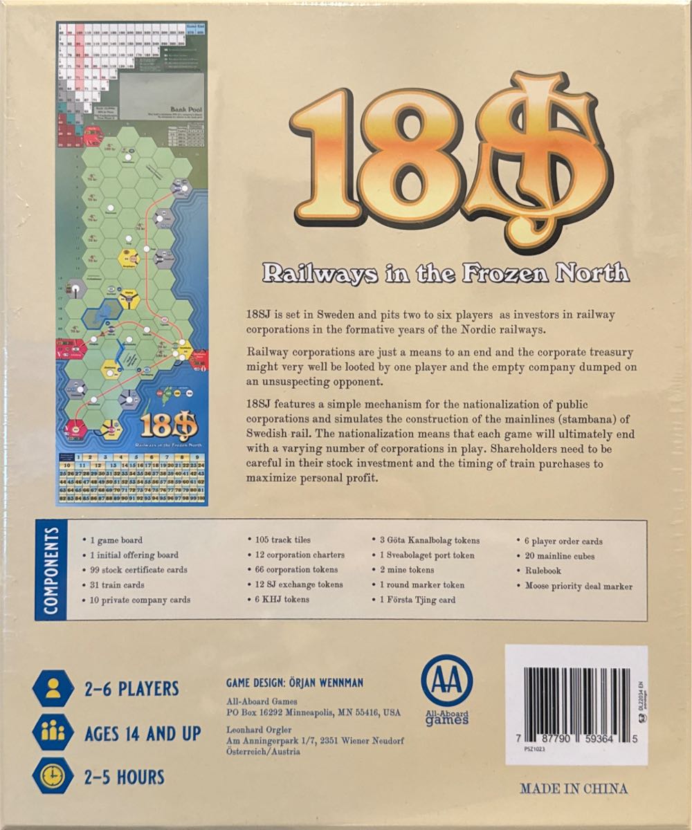 18SJ: Railways Of The Frozen North  (2-6) board game collectible [Barcode 787790593645] - Main Image 2