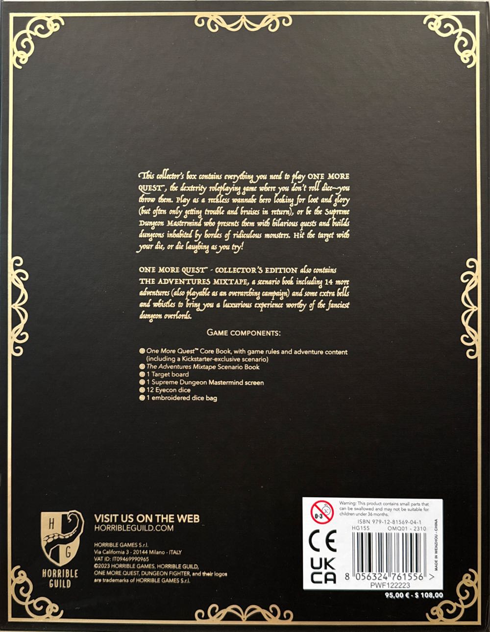 One More Quest: A Dexterity Comedy Roleplaying Game  (2+) board game collectible [Barcode 8056324761556] - Main Image 2