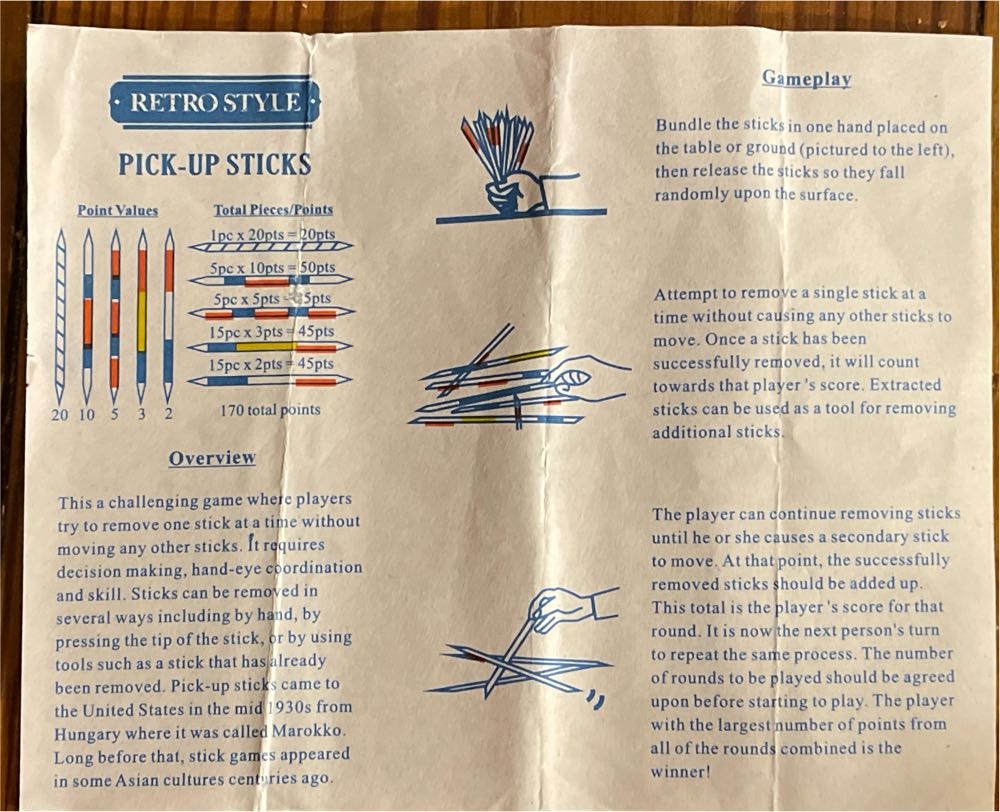 Retro Style Pick-up Sticks  board game collectible - Main Image 3