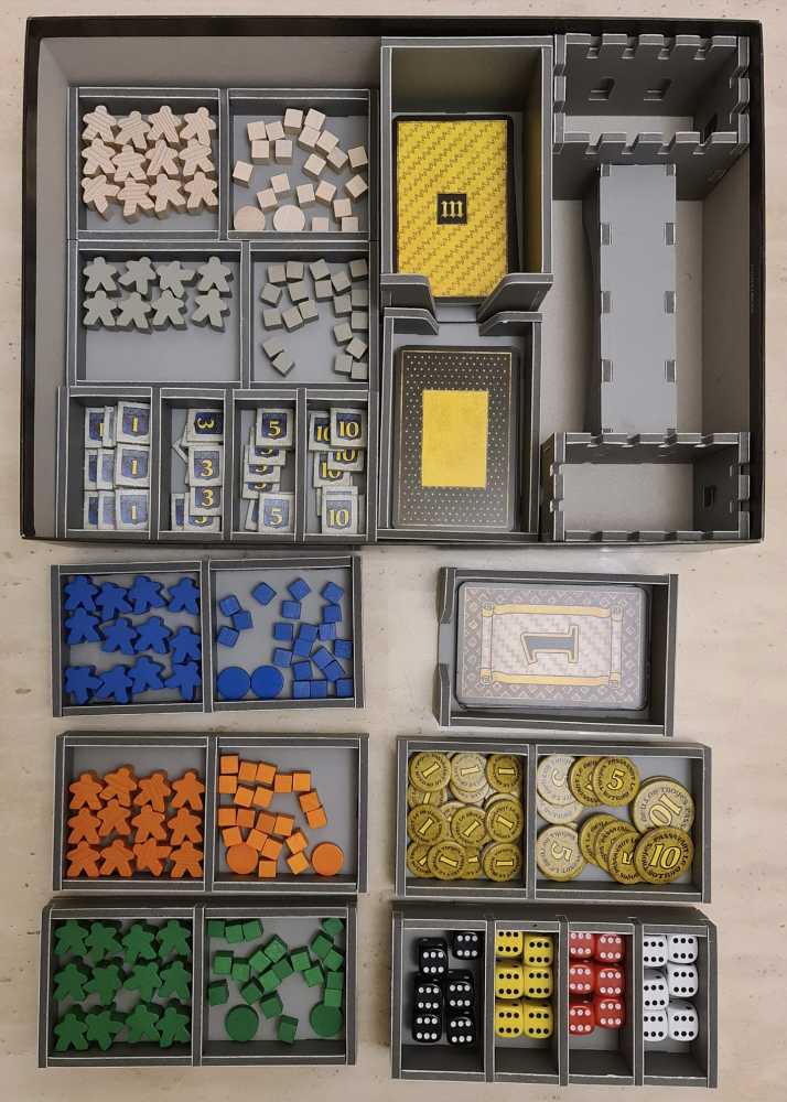 Troyes + The Ladies Of Troyes: Foamcore Insert  (1-4) board game collectible - Main Image 3
