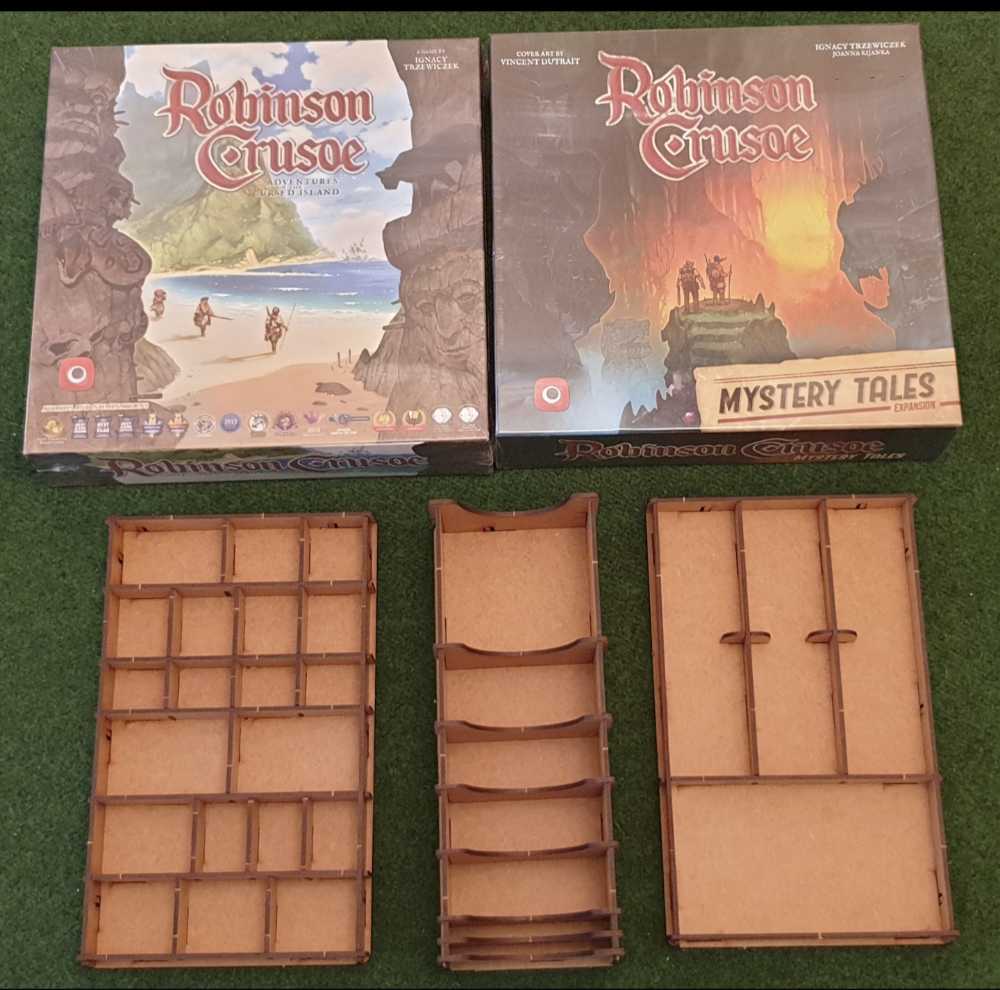 Robinson Crusoe (2nd E) + Mystery Tales Expansion: e-Raptor Insert  (1-4) board game collectible - Main Image 2