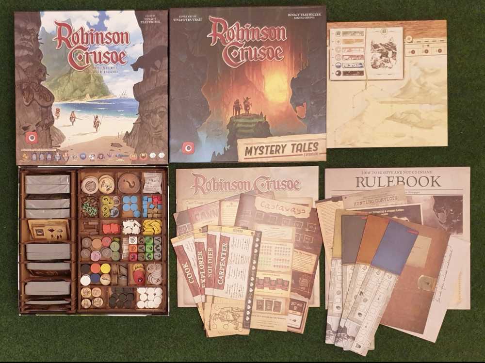 Robinson Crusoe (2nd E) + Mystery Tales Expansion: e-Raptor Insert  (1-4) board game collectible - Main Image 4